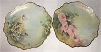 Pair Of C. T. Germany Hand Ptd Porcelain Plates