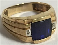 10k Gold & Sapphire Ring