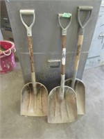 (3) Plastic Scoop Shovels
