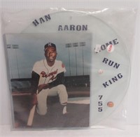 Hank Aaron homerun king plaque with 8x10 photo.