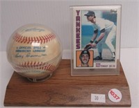 Don Mattingly autographed baseball with 1985