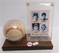 Alan Trammell autographed baseball with 1978 RC