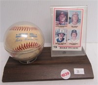 Jack Morris autographed baseball with 1978 RC