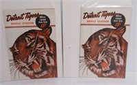 (2) 1956 Detroit Tigers Briggs Stadium score