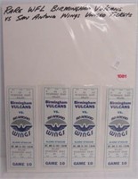 (4) Rare WFL Birmingham Vulcans vs San Antonio