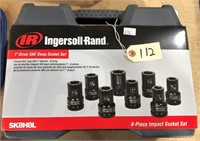 Ingersoll Rand 1" Drive SAE Deep Socket Set