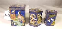 3 Pc. Cloisonne Covered Boxes
