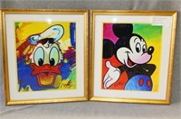 Set Of Mickey & Donald Giclee By Peter Max