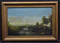 1886 David Johnson Pastoral Landscape Oil On Canva