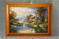 Nature's Paradise On Canvas By Thomas Kinkade