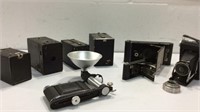 Collection of Vintage Cameras Ansco, Kodak K10A