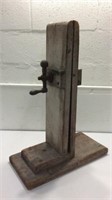 Antique Vice on Wood Stand K8A