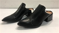 Crista Studded Pointed Mules (9) Q10D