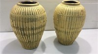 Pair of Nice Vintage Terra Cotta Vases K7D