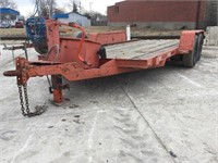 6’ x 15’ 1991 Tandem Axle Pintle Hitch Flat Traile