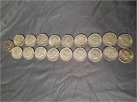 Lot of 19 Silver 1964 Kennedy Half Dollars