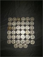 42 silver quarters various years