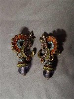 Stunning Heidi Daus Style Clip On Earrings