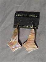 Beautiful Pair of Genuine Shell Dangle Earrings