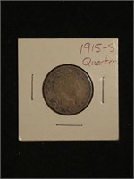 1915-S Silver Barber Quarter - San Francisco Mint