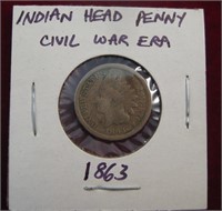 1863 Indian Head Cent - Civil War Era