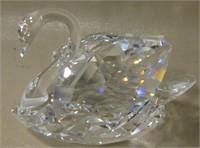 Vintage Swarovski Cut Crystal Swan 3"