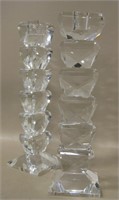 Lot Of 2 Shannon Crystal Candlestick Holders