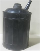 Vtg Black Painted 1 Gallon Galvanized Kerosene Can