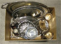 Silver Plated Trays, Goblets, Candle Holders, etc