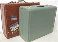 Lot Of 2 Vintage Hard Sided Suitcases