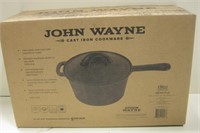 John Wayne Cast Iron Sauce Pan w/ Lid - NIB