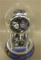 Vintage Elvis Mantle Clock w/ Rotating Guitars