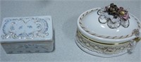 Lot Of 2 Trinket Boxes - 3.75" & 5"