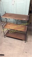 Iron and wood shelf 28.5x12x34h