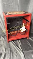 Red painted wine rack box