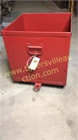 Red metal military cart 17x18x19h heavy