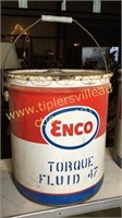 Vintage Enco torque fluid can 5gal