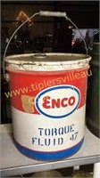 Vintage Enco torque fluid can 5gal