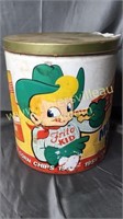 Large Vintage 1959 Fritos can 11in tall frito the