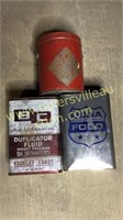 3 vintage tins/cans