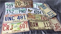 11 Mississippi license plates 60s, 70s, 80s, 00s