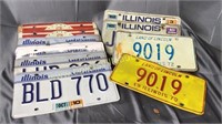 10 Illinois license plates 70s, 80s