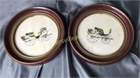 Pair of 7in round buggy prints