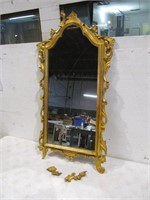 Ornate mirror, frame missing some pieces