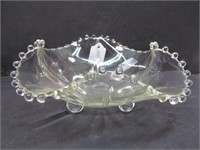 Footed glass bowl