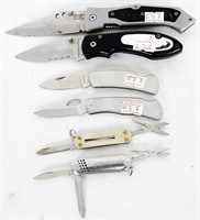 Lot of 6 misc Folding Knives various sizes