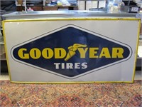 GOOD YEAR EMBOSSED SIGN 1960 DALLAS 6FT BY 3FT