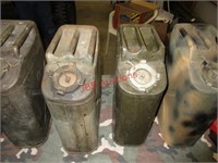 4-Military GI Gas Cans, 2- USMC