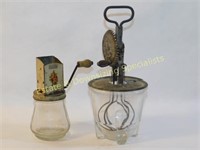 Vintage Chopper and Mixer w/Glass Bases