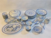Large Lot of 64 Chinese Porcelain Dishes